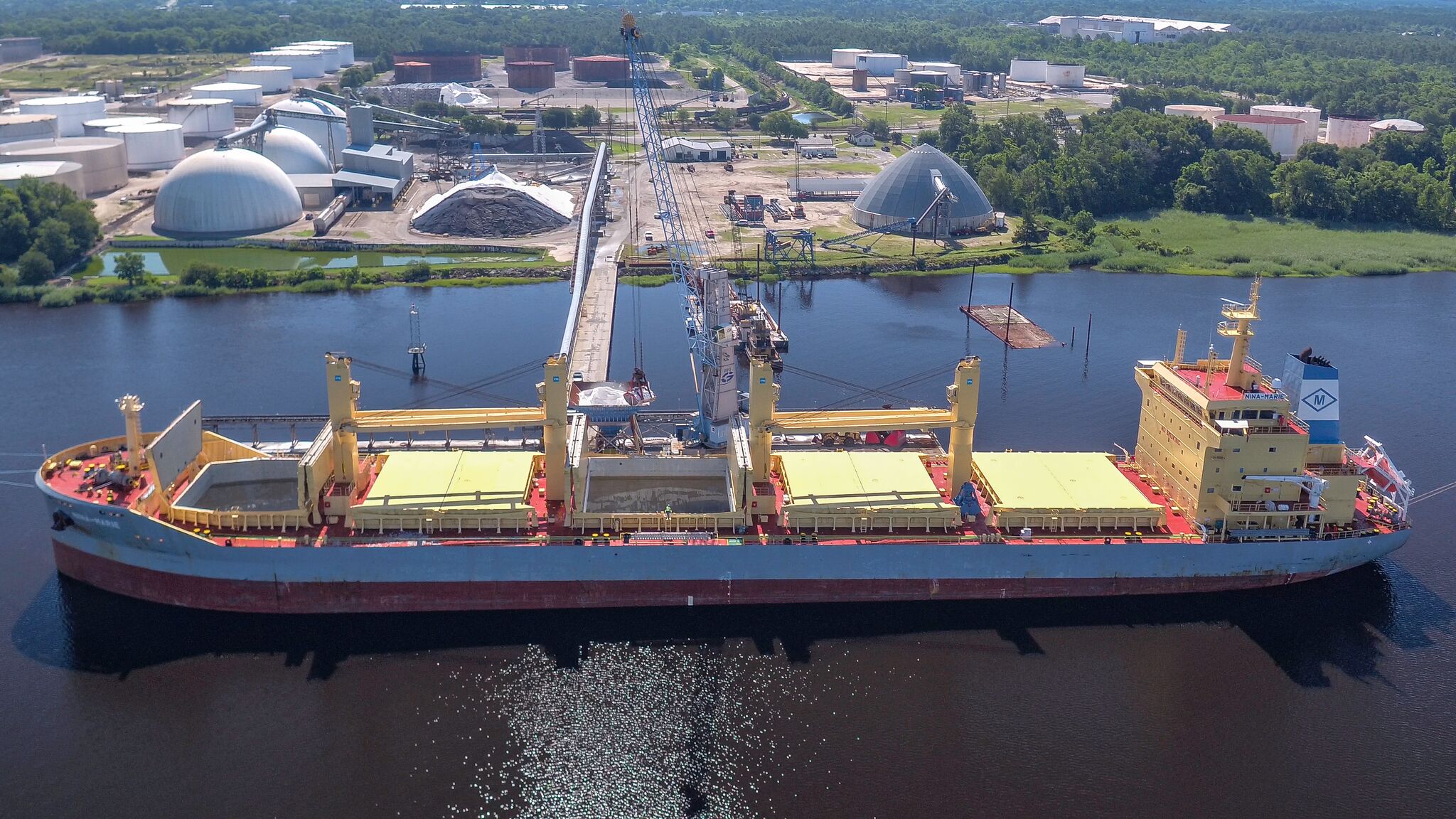Shipping vessel at dock